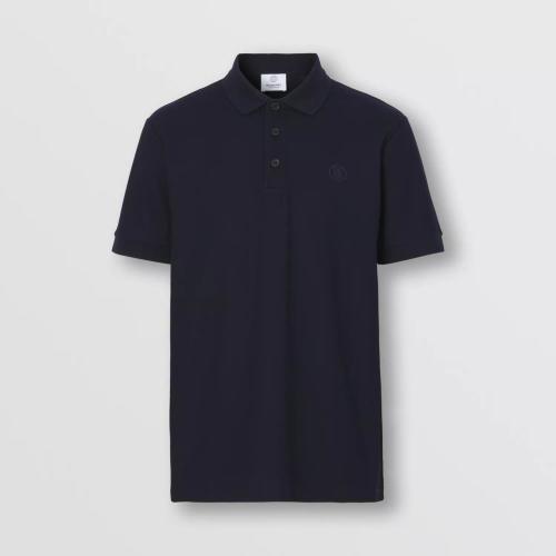  BURBERRY 22年秋冬 男士 專屬標(biāo)識(shí)裝飾珠地網(wǎng)眼布棉質(zhì) Polo 衫 80431241
