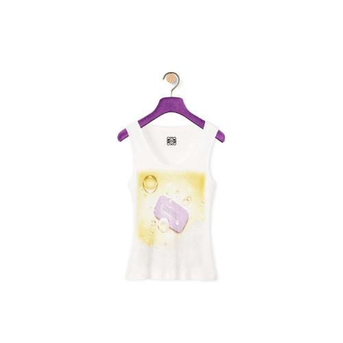  LOEWE羅意威 22年秋冬 女士 背心 Soap tank top in cotton and elastane S540Y23X10-9990