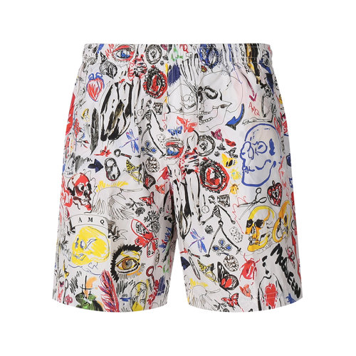 Alexander McQueen/亞歷山大麥昆【22春夏新款】男士錦綸泳褲短褲 683044 4419Q
