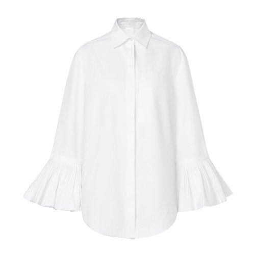 Valentino/華倫天奴 白色 女士秀款燈籠袖設(shè)計襯衫【RUNWAY SS20】 TB0AB1B05DN0BO 2020年春夏