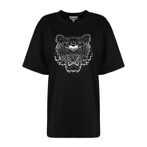 KENZO/高田賢三大虎頭印花棉質(zhì)寬松女士短袖T恤FB52TS972