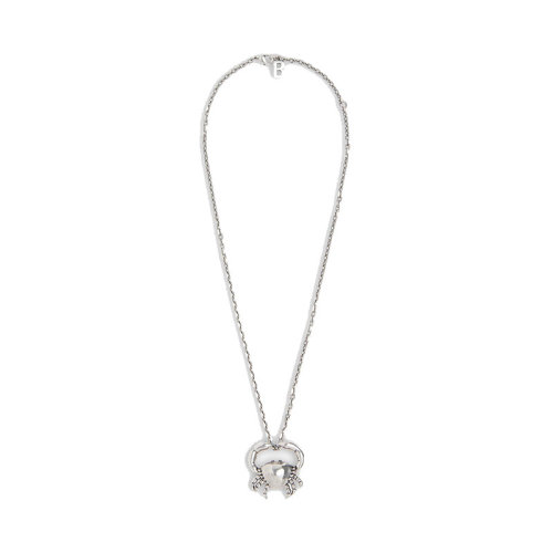 Balenciaga/巴黎世家 男女同款 銀色金屬時尚螃蟹項鏈 644192TZ99I0911