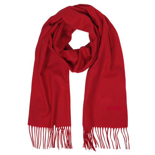 MOSCHINO/莫斯奇諾 男女同款 紅色羊毛時(shí)尚圍巾/披肩圍巾 50092M516507