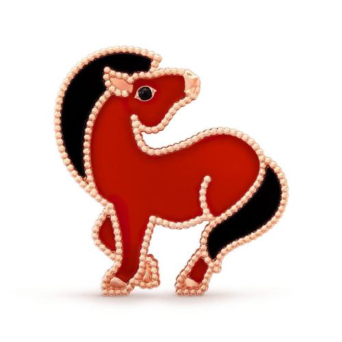  VCA梵克雅寶 22年秋冬 女士 胸針 Lucky Animals Horse胸針 VCARP5LJ00 預(yù)定商品2-8周發(fā)貨