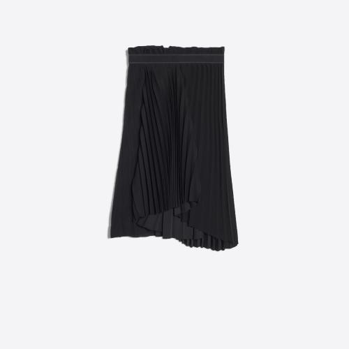  BALENCIAGA巴黎世家 22年春夏 女士 半身裙 Women%27s Fancy Pleated Skirt in BLACK 529757TYD1 預(yù)定商品1-3周發(fā)貨