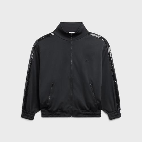  CELINE賽琳思琳 22年秋冬 女士 夾克 雙面刺繡平紋針織拉鏈衛(wèi)衣 2Y711121O.38NO