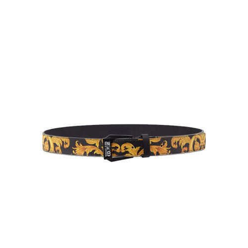 VERSACE JEANS/范思哲牛仔  男士黑色時尚經(jīng)典巴洛克印花腰帶  ED8YWAF03-E71880-EM27
