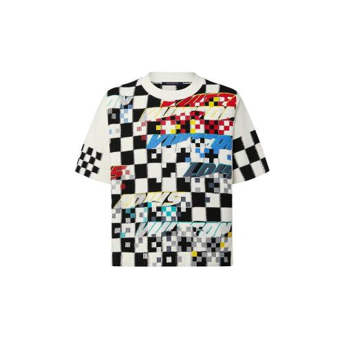  LV路易威登 22年秋冬 女士 短袖T恤 賽車圖案針織衫 1AAB1G 1AAB1E 1AAB1H 1AAB1F 1AAB1I