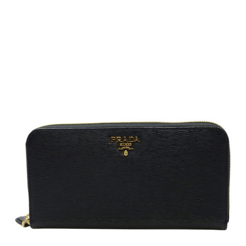 PRADA/普拉達(dá) 女士黑色牛皮長款零錢包手拿包女包 1ML506-2EZZ-F0002