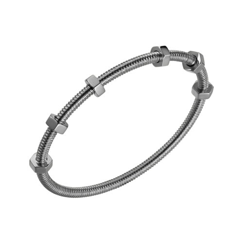 CARTIER/卡地亞  éCROU DE CARTIER系列 18k金白金螺母手鏈B6064417