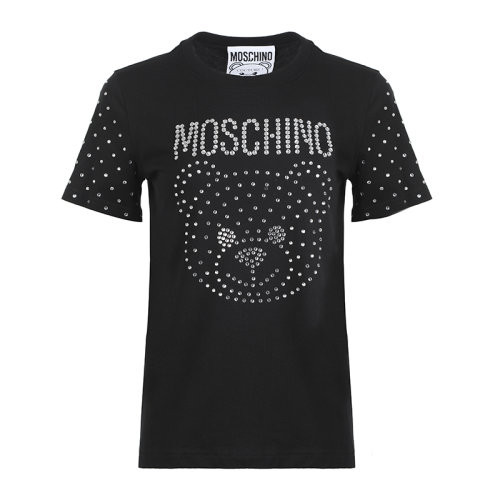 MOSCHINO/莫斯奇諾22春夏Crystal Teddy女士短袖T恤V070705411