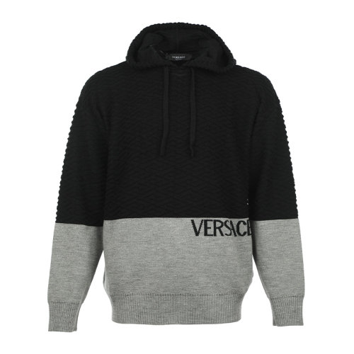 VERSACE/范思哲22秋冬男士連帽拼接套頭針織衫10059411A04073