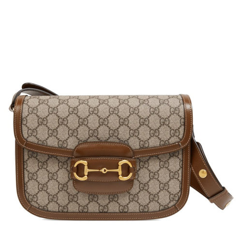 GUCCI/古馳Gucci 馬銜扣1955系列肩背包 帆布/配皮 602204 92TCG