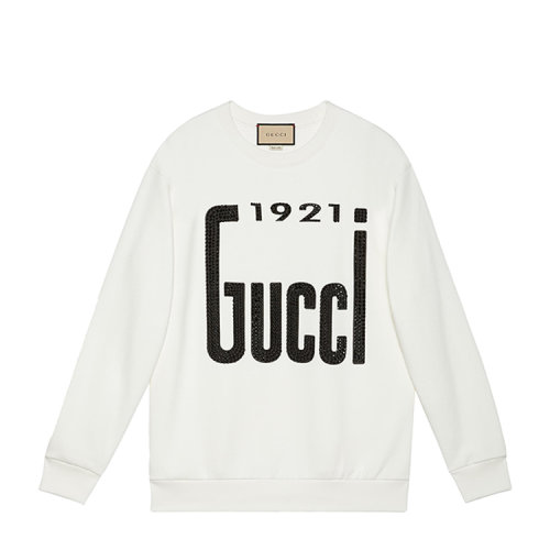 GUCCI/古馳 水晶“1921 Gucci”印花女衛(wèi)衣617964XJDZE