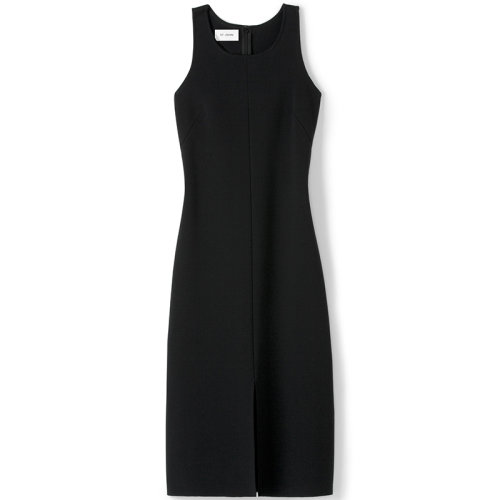 【21春夏新款】St. John/盛薔 黑色無袖針織修身中長女士連衣裙K1130B1