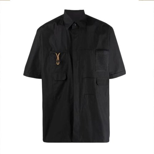 FENDI/芬迪 男士黑色滌綸短袖襯衫 FS0994AG9J-F0QA1