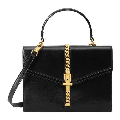 GUCCI/古馳 Sylvie 1969系列小號手提包 皮質(zhì) 602781 1DB0G