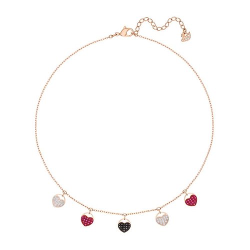 Swarovski/施華洛世奇 女士多色心形吊飾玫瑰金項鏈 5472449