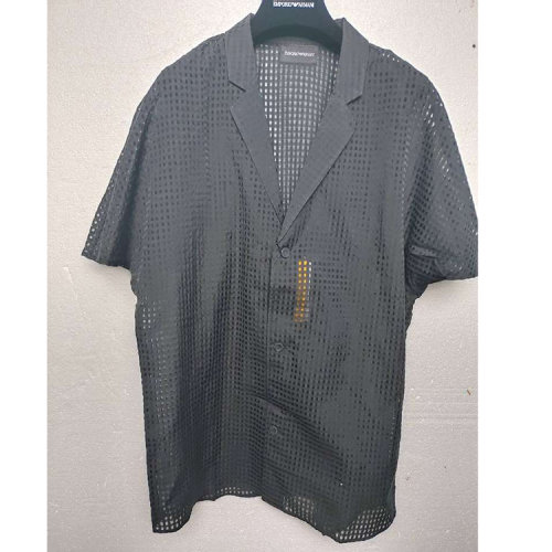 Emporio Armani/安普里奧阿瑪尼黑色男士短袖襯衫R1CF8TR155C 035