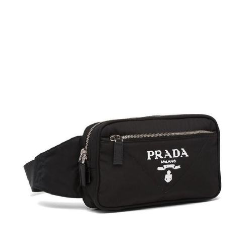  PRADA/普拉達(dá) 男士黑色尼龍腰包/胸包 2VL977-2D0P-F0002-V-WTO PLSX