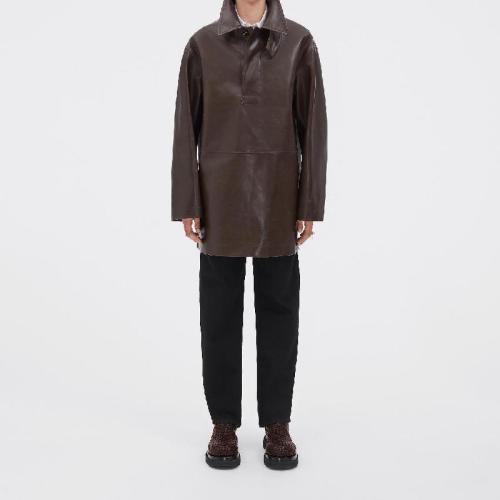  BV葆蝶家 22年秋冬 男士 大衣 parka en cuir 717331VKEB08207