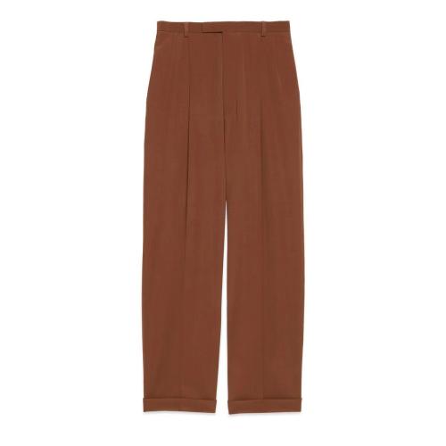  GUCCI古馳 22年秋冬 男士 飾Gucci標(biāo)簽羊毛長(zhǎng)褲 690474 ZAJSI 2208