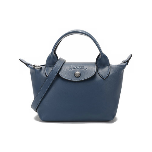 Longchamp/瓏驤 女士LEPLIAGECUIR系列羊皮革迷你款手提單肩斜挎包餃子包 1500 757