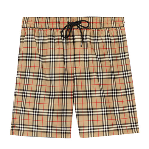 BURBERRY/博柏利 小格紋抽繩式游泳男士短褲 8017295 1
