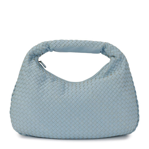 Bottega Veneta/葆蝶家 女士藍(lán)色編織小羊皮手提包單肩包女包 367639-V0016-4960