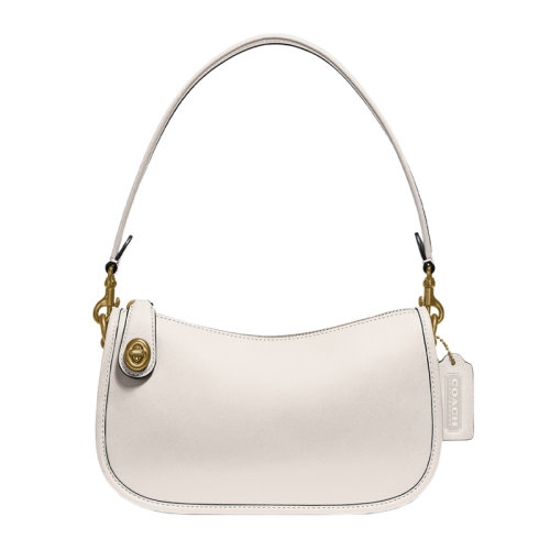 COACH/蔻馳女士純色皮革拉鏈開合單肩包斜挎包手提包腋下包女包 C0638 多色可選