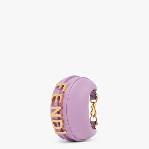  FENDI芬迪 22年秋冬 女士 零錢包 紫色皮革吊飾 7AS089AKKTF1JCO