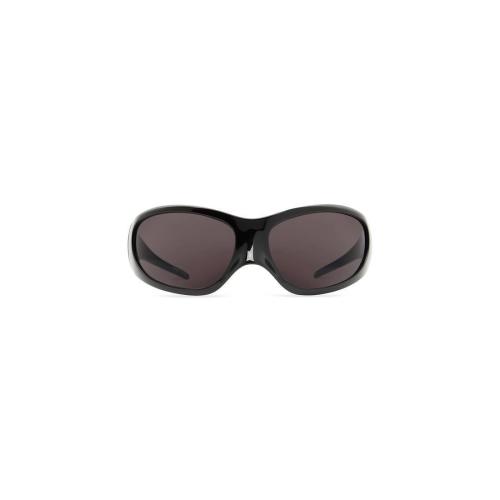  BALENCIAGA巴黎世家 22年秋冬 女士 太陽(yáng)眼鏡 Skin Xxl Cat Sunglasses  in Black 718477T0007
