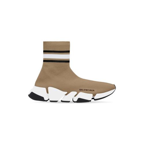  BALENCIAGA巴黎世家 22年秋冬 男士 休閑運動鞋 Speed 2.0 條紋再生針織面料運動鞋 674617W2F6