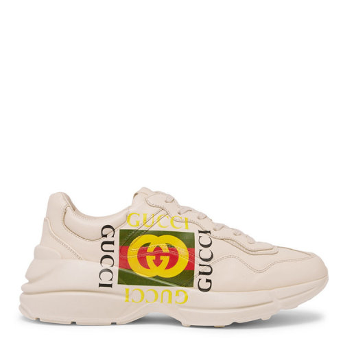 GUCCI/古馳 Rhyton系列Gucci標識皮革休閑運動鞋500878 DRW00