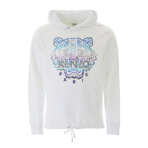 KENZO/高田賢三 凱卓男裝 經(jīng)典虎頭圖案  男士白色棉質(zhì)時尚百搭休閑秋冬男衛(wèi)衣 F965SW4444X7.01