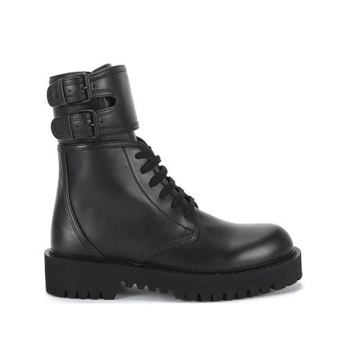 Valentino/華倫天奴 2021款 男士皮革系帶拉鏈靴子短靴 WY2S0E62 JZI