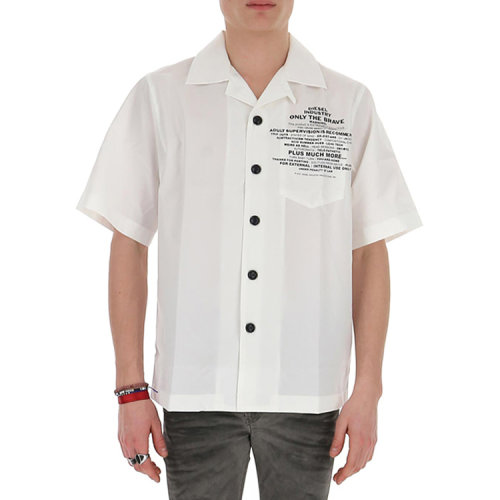 DIESEL/迪賽 20年春夏 服裝 男性 男士短袖襯衫 00SGRT 0AAYH 100