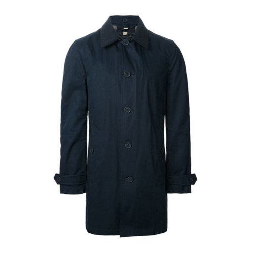 Burberry/博柏利 20春夏 男裝 服裝 男士深藍(lán)色棉質(zhì)內(nèi)膽可卸時(shí)尚長(zhǎng)款風(fēng)衣外套 男士風(fēng)衣