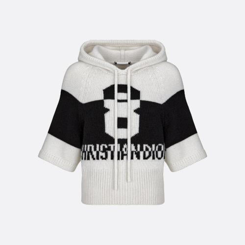  DIOR迪奧 22年秋冬 女士 針織衫 Pull a capuche et manches trois-quarts 254S56AM121_X9330