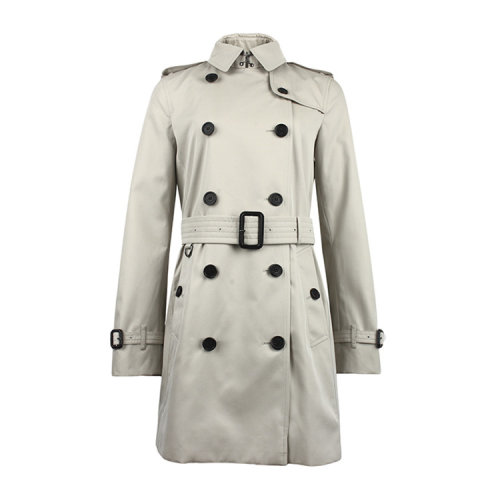 BURBERRY/博柏利 巴寶莉 女裝 女士時尚淺灰色棉質(zhì)風(fēng)衣 39133631