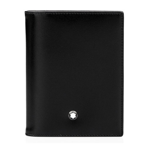 MontBlanc/萬寶龍 大班系列 男士黑色短款折疊錢夾卡包信用卡錢夾套 5527