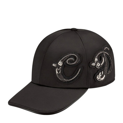 DIOR/迪奧 男士 黑色棉質(zhì)棒球帽休閑帽子 男士帽子 023C909G-0193-900