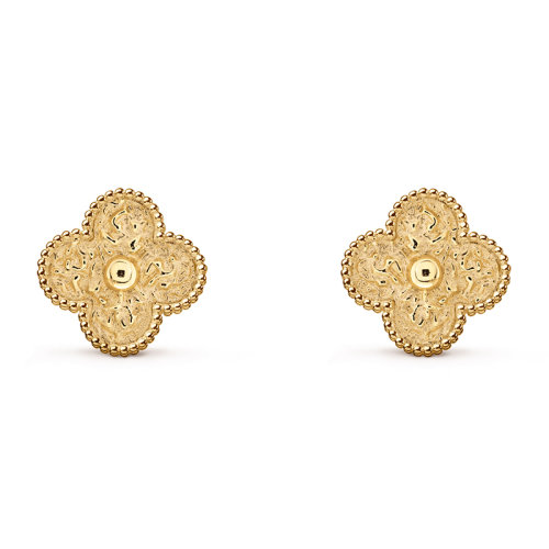 Van Cleef & Arpels/梵克雅寶 經(jīng)典Magic Alhambra系列 18k金黃金四葉草耳釘VCARO1II00