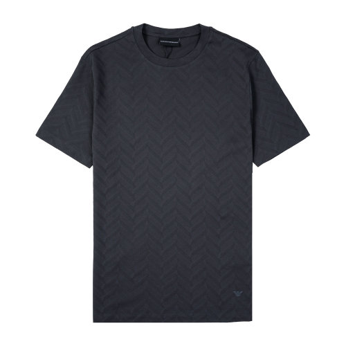 Emporio Armani/安普里奧阿瑪尼 灰藍色提花 男士短袖T恤 3K1TR8-1JGYZ-0680