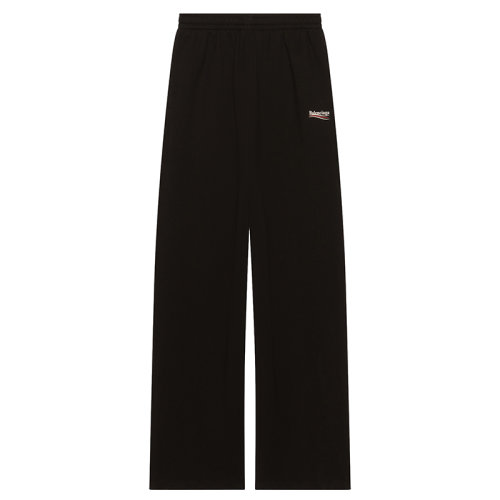 Balenciaga/巴黎世家  POLITICAL CAMPAIGN系列 男士黑色棉質(zhì)運(yùn)動(dòng)褲641602TKVI91070