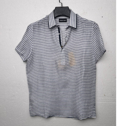 Emporio Armani/安普里奧阿瑪尼條紋男士短袖襯衫  R1CD5TR130C021