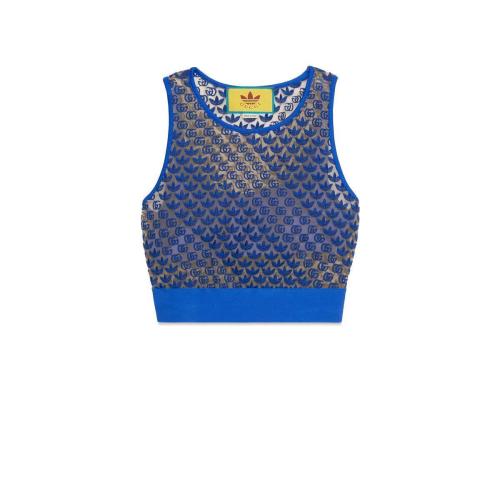  GUCCI古馳 22年秋冬 女士 adidas x Gucci聯(lián)名系列GG薄紗上衣 693448 XJECA 4697