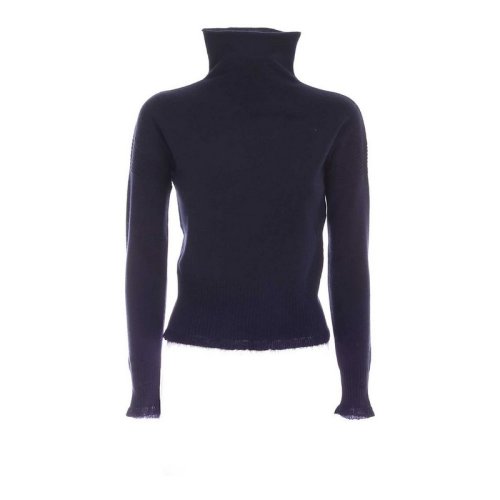  MaxMara/麥絲瑪拉 女士深藍(lán)色羊毛針織衫/毛衣 63660713600 008 PLFSX