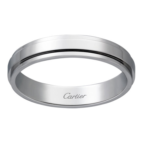 CARTIER/卡地亞 經典d'Amour系列 鉑金950/1000簡約大氣無鉆愛慕求婚訂婚結婚戒指  B4210300