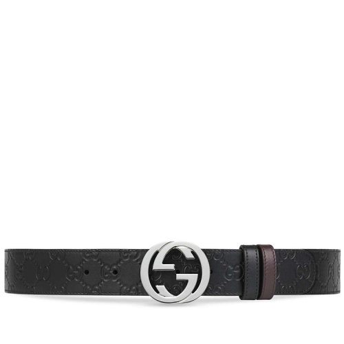 GUCCI/古馳 Gucci Signature皮革雙面腰帶 473030 CWCWN